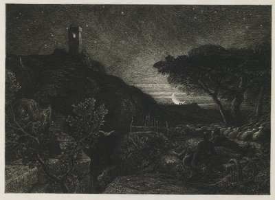 The Lonely Tower by Samuel Palmer